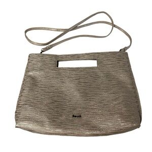 The Sak Linden Crossbody Clutch Handbag, Light Shimmer Gold